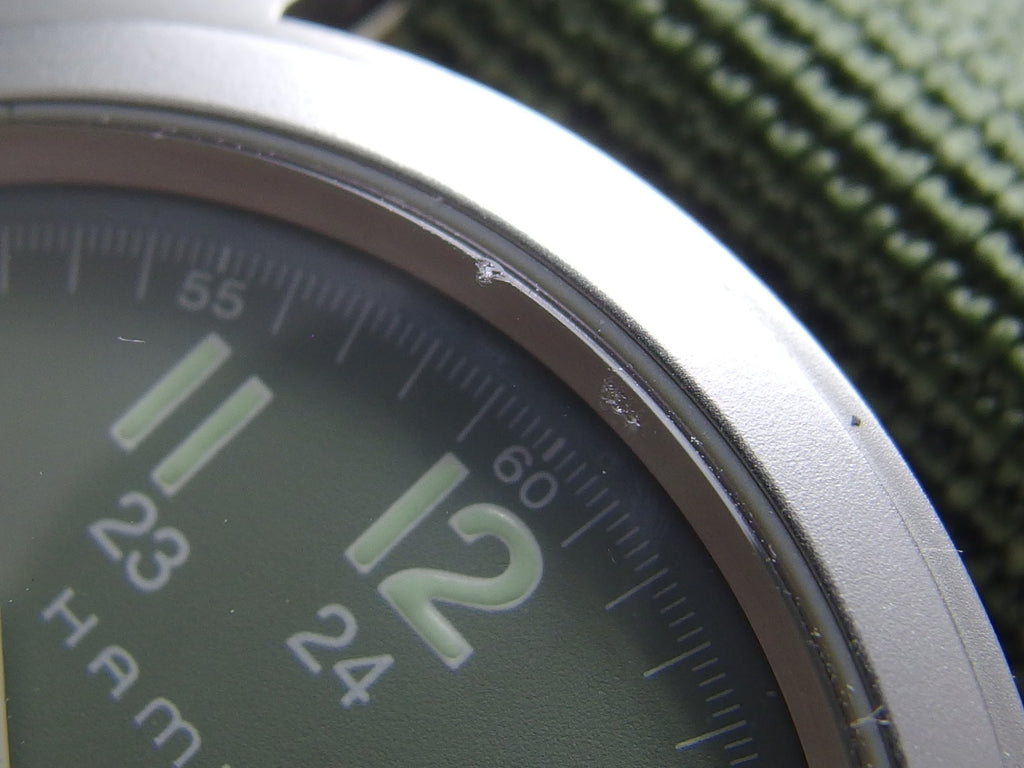 ハミルトン カーキ 38mm H68411363 グリーン文字盤 クオーツ USED Hamilton