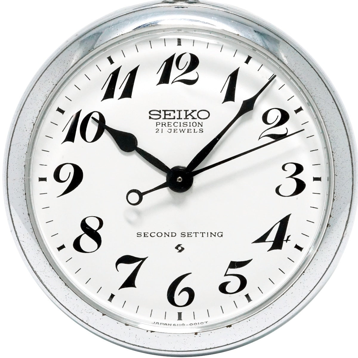 セイコー プレシジョン 懐中時計 6110-0010 Cal.6110A 21石 手巻 OH済 昭和51年/1976年製 Seiko
