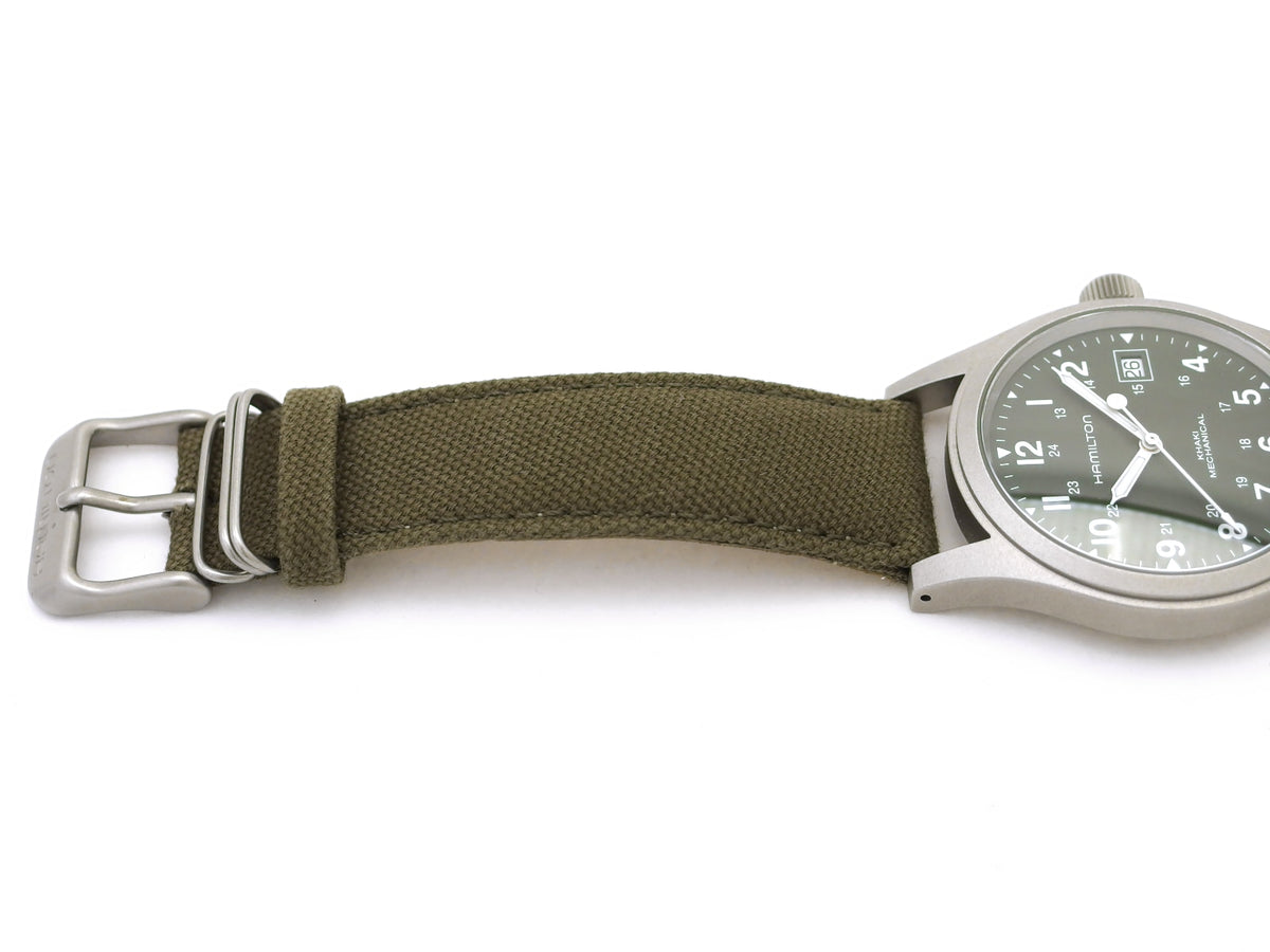 ハミルトン カーキ メカニカル 38mm H694190 グリーン文字盤 Cal.2804-2 手巻き USED Hamilton