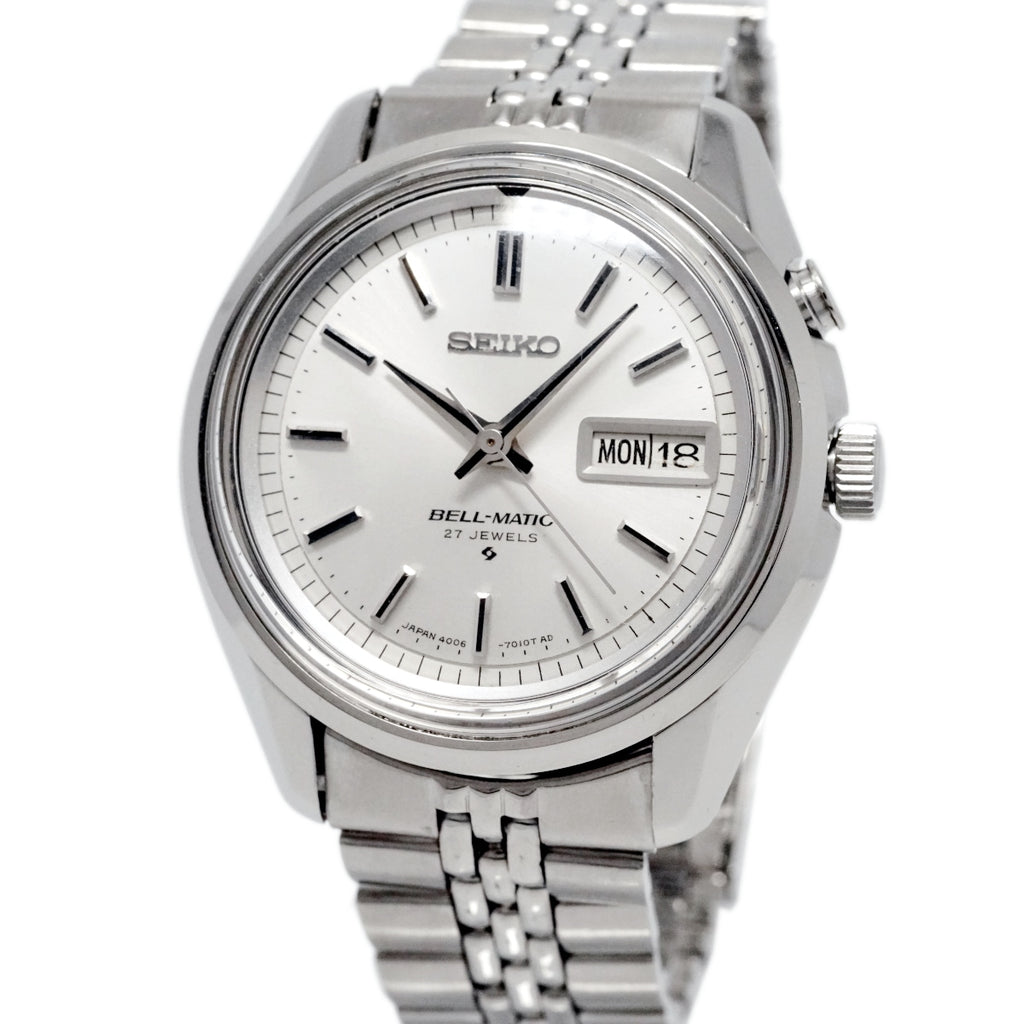 セイコー ベルマチック デイデイト 4006-7010 シルバー文字盤 自動巻 OH済 昭和44年/1969年製 Seiko