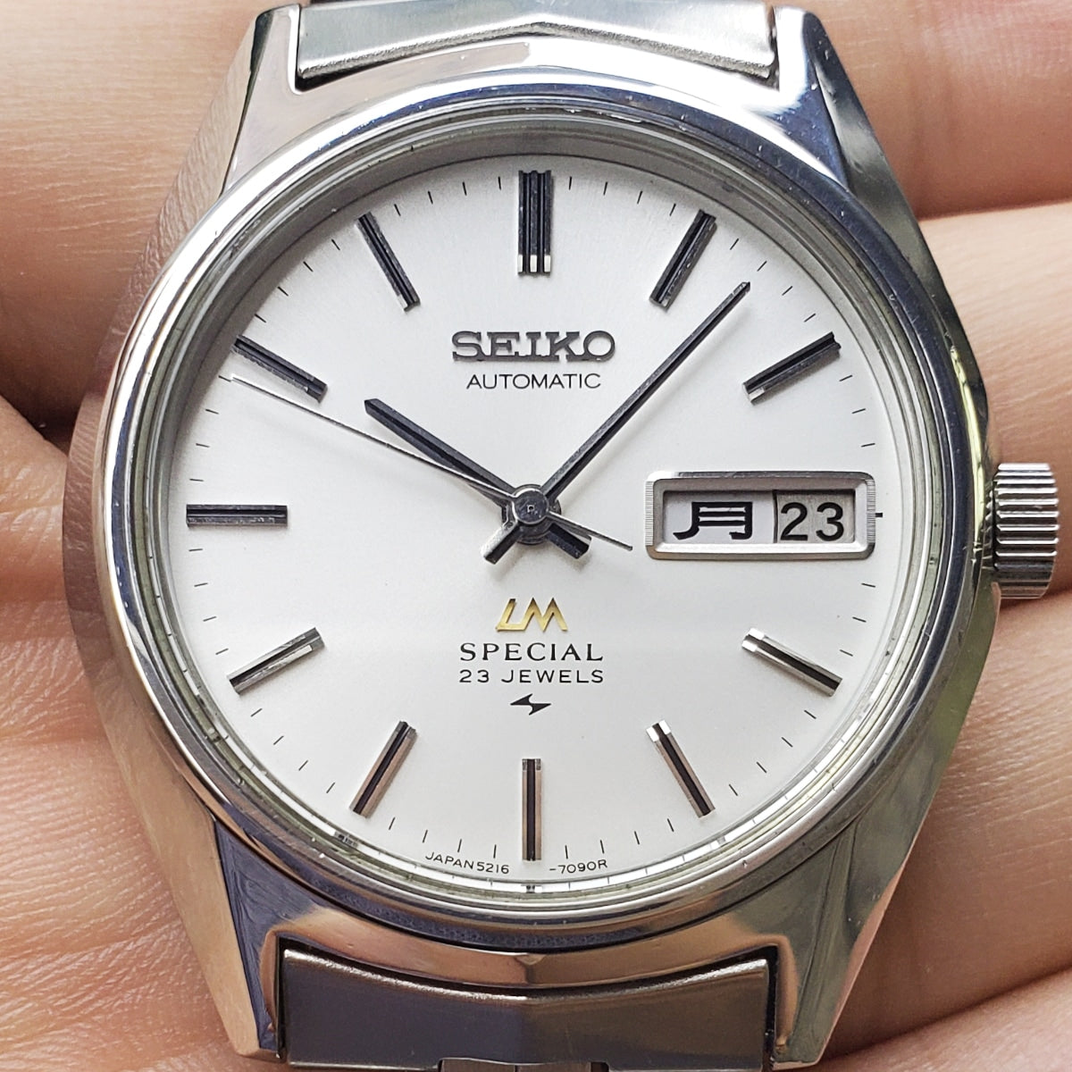セイコー ロードマチック スペシャル 5216-7080 純正ブレス 23石 自動巻 OH済 昭和49年/1974年製 Seiko