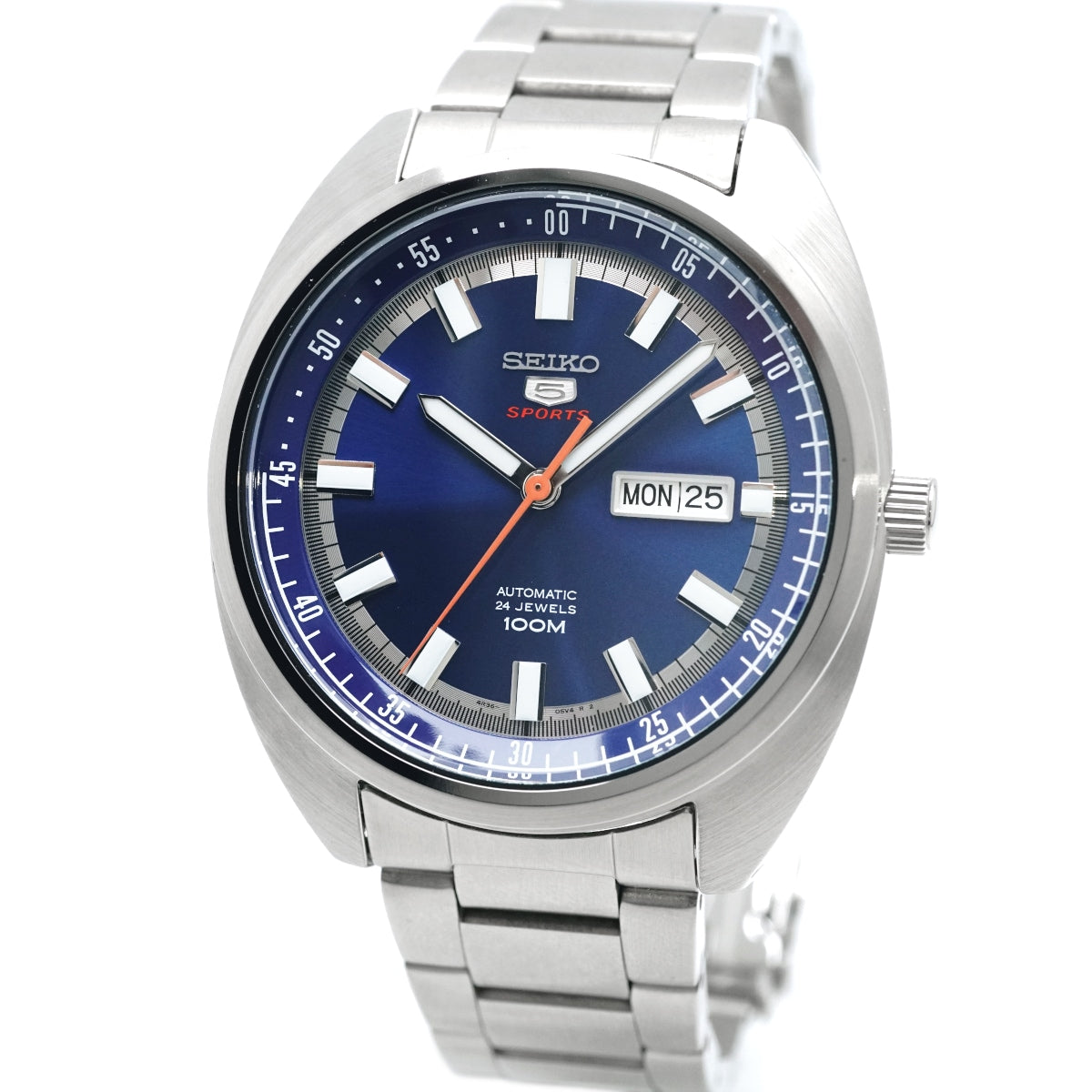 セイコー ５スポーツ メカニカル ブルー文字盤 4R36-05Y0 逆輸入 自動巻 USED Seiko