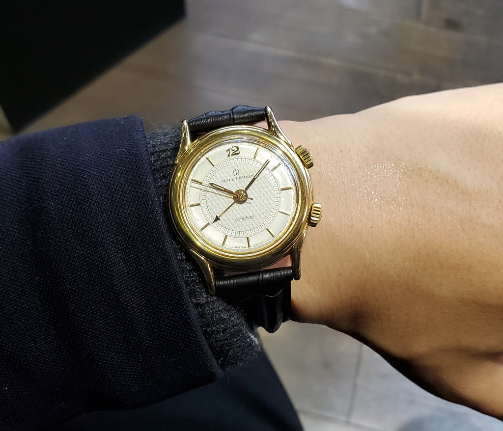 Revue Thommen Cricket 7922001 Gold Plated with Alarm Function Cal. AS1930 17 Jewels Hand-wound Overhauled Used