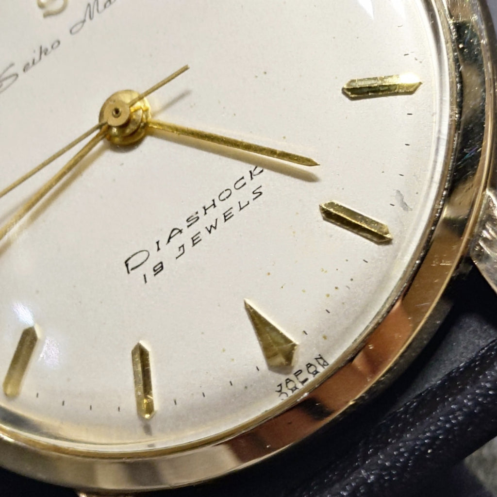 セイコー マーベル 14021 14金張り Sマーク 赤機械 19石 手巻 OH済 1957年製 Seiko