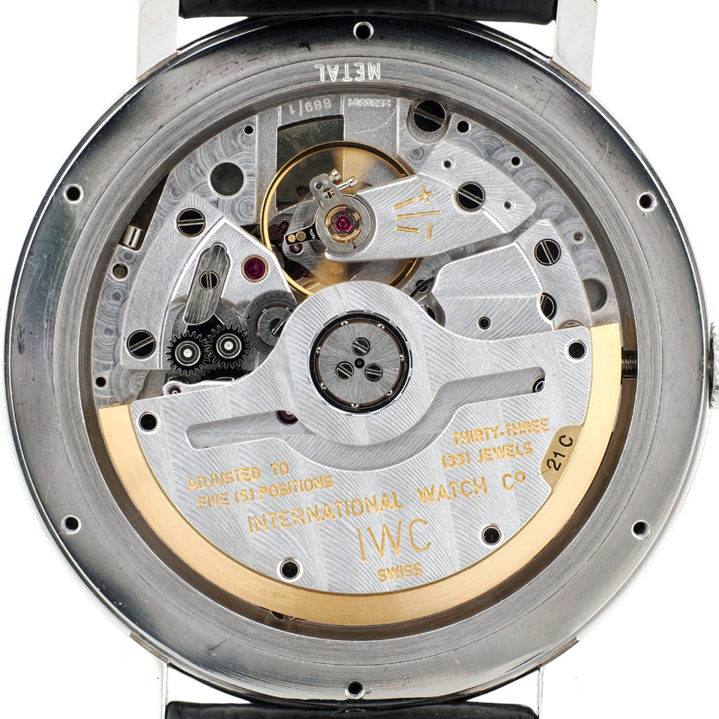 IWC 稀少 プラチナ950(Pt950) ポートフィノ Ref.3209 Cal.889/1搭載 メーカー保証書付き 自動巻 OH済 1993年購入 USED