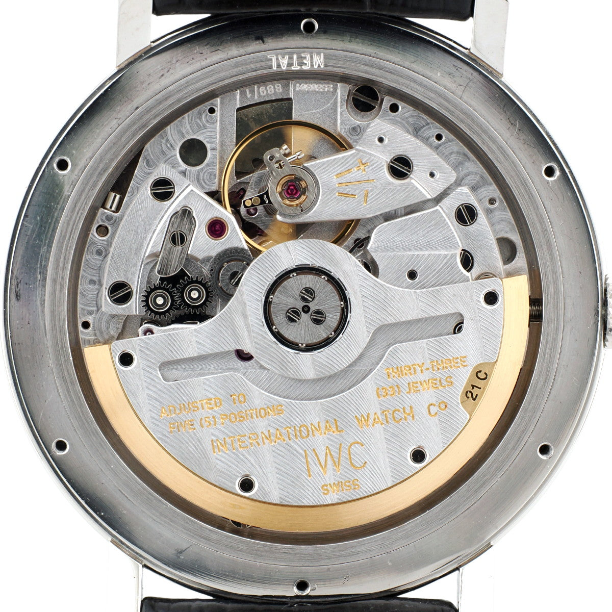 IWC Rare Platinum 950 (Pt950) Portofino Ref. 3209 Cal. 889/1 Automatic, Manufacturer's Warranty, Overhauled, Purchased 1993, USED