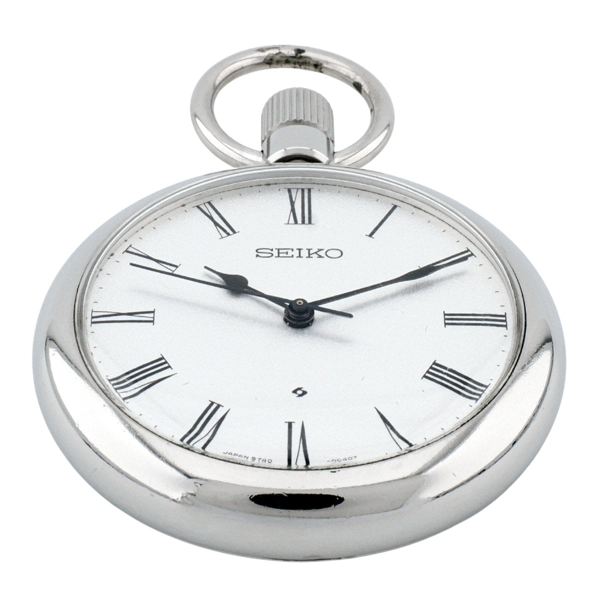 Seiko Pocket Watch 5740-0080, Stainless Steel, Roman Index, 10-Beat, Lord Marvel Cal. 5740C, Manual Wind, Serviced, Made in 1974 (Showa 49)