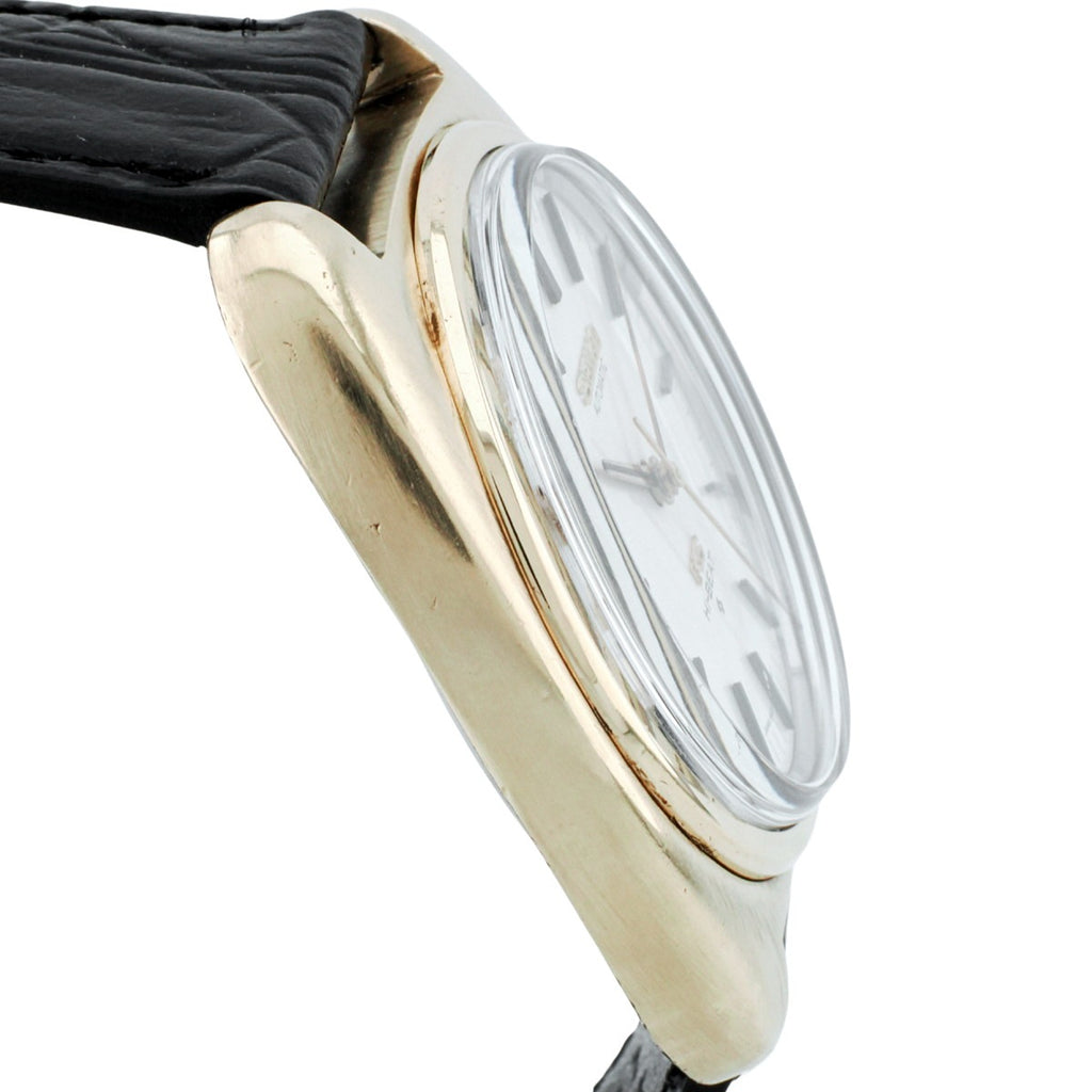 King Seiko 5621-7000 No-Date Cap Gold One-Piece Case KS Medallion Automatic, Serviced, Manufactured in 1969 (Showa 44)