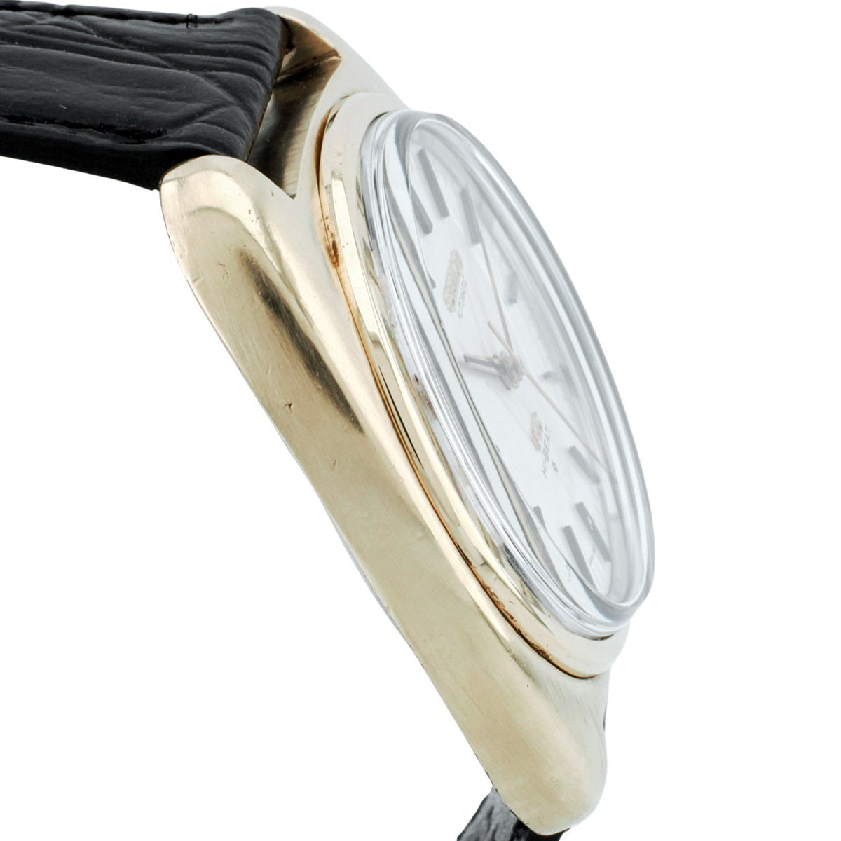 King Seiko 5621-7000 No-Date Cap Gold One-Piece Case KS Medallion Automatic, Serviced, Manufactured in 1969 (Showa 44)