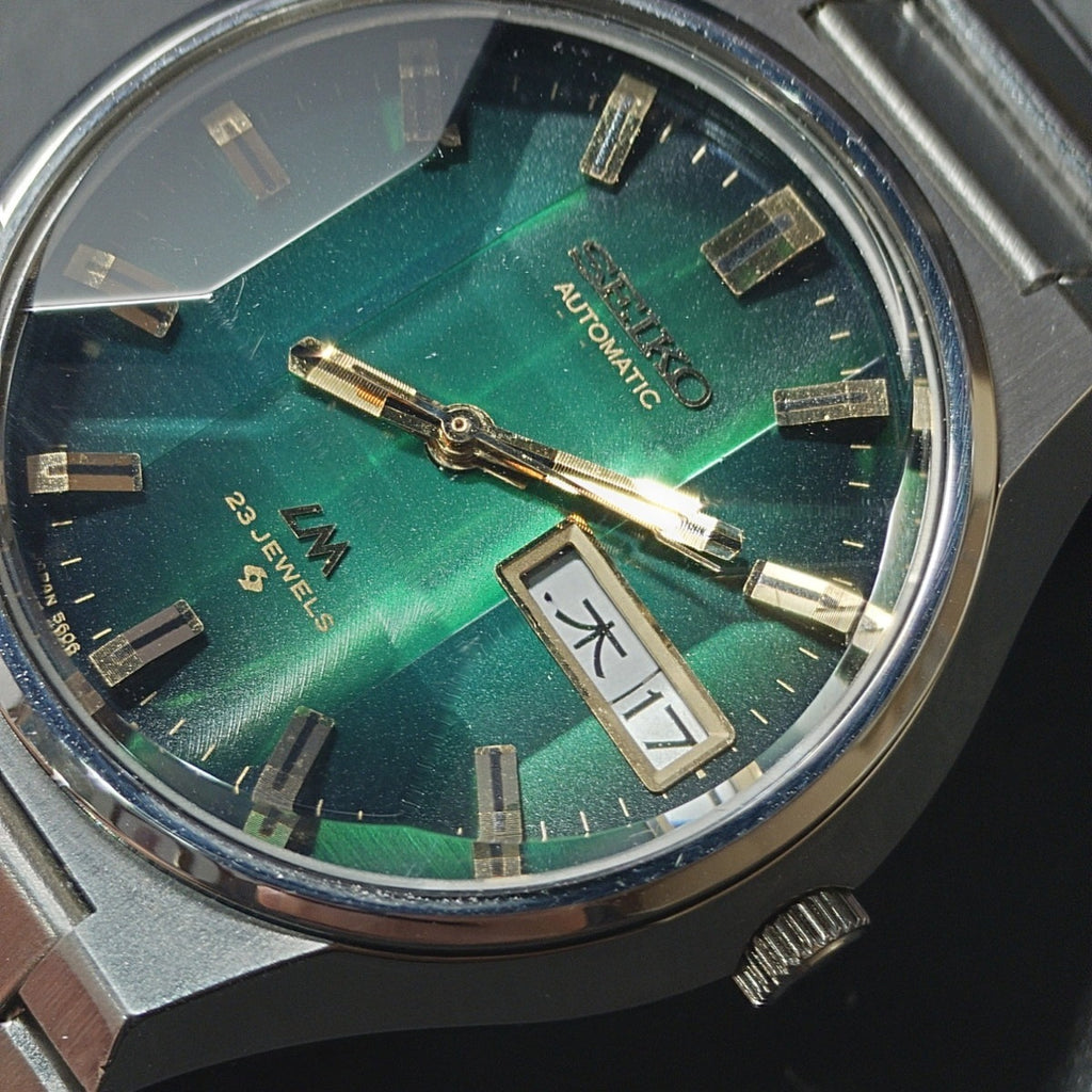 セイコー ロードマチック 5606-7350 カットガラス スクリューバック 純正ブレスレット 自動巻 OH済 1974年製（昭和49年）