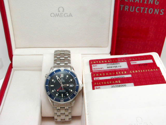 オメガ シーマスター コーアクシャル GMT 300m 自動巻き 2535.80 新品同様