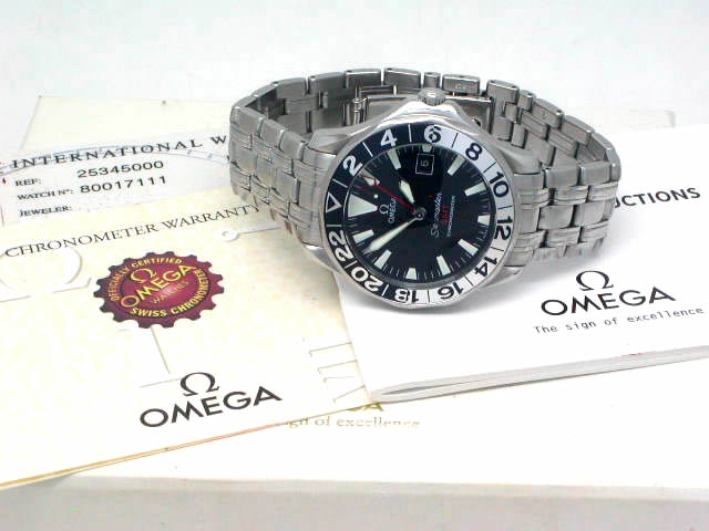 オメガ シーマスターGMT 50周年記念 2534.50 自動巻 OH済 USED