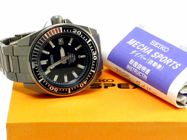 セイコー スキューバ200m チタン 自動巻 43mm SBDA001 7S25 USED　