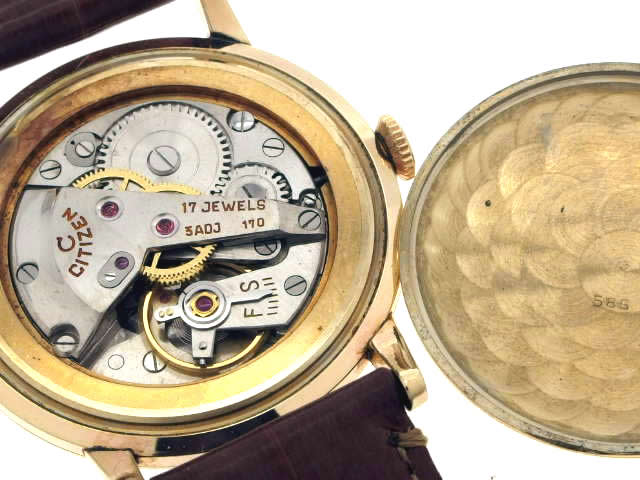 シチズン GF センターセコンド 17石手巻 OH済 1950年代