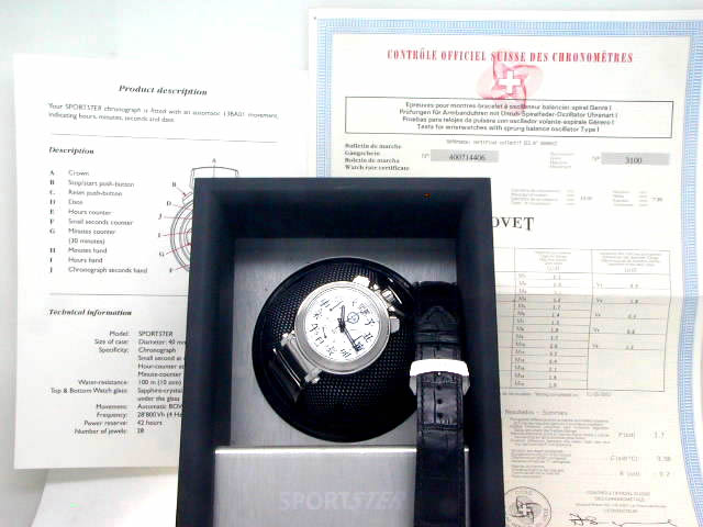 ボベ スポーツスター40mm Ref.SP300 クロノグラフ 自動巻 USED