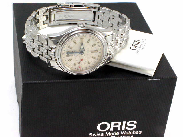 オリス ポインターデイト スモールセコンド 37mm 自動巻 644 7476 4061USED　