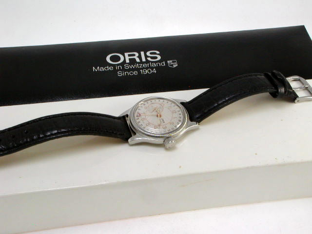 オリス ポインターデイト スモールセコンド 33m 640 7462 USED Oris