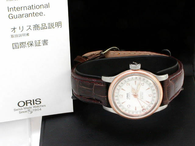 オリス ビッグクラウン ポインターデイト SS/GPコンビ φ36mm USED Oris