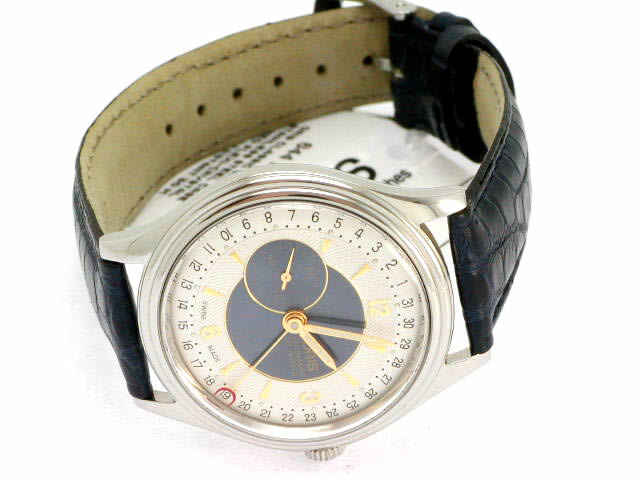 絶盤 オリス クラシック オリジナル ブルーコンビダイヤル 36mm 644 7461 40 65F