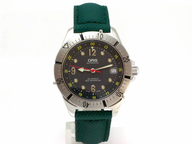 絶盤 オリス クラシック スポーツ ダイバー 替ベルトつき 38mm 633 7401 40 64