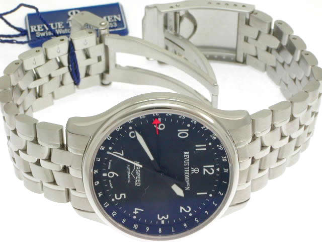 レビュートーメン エアスピード クラシック 38mm SSブレス 黒文字盤 　Revue Thommen