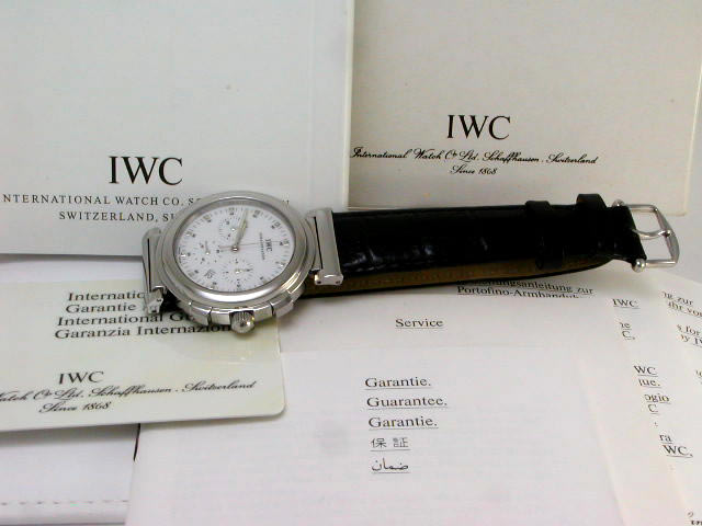 IWC ダヴィンチ SL 3728 クロノグラフ 革ベルト クォーツ USED