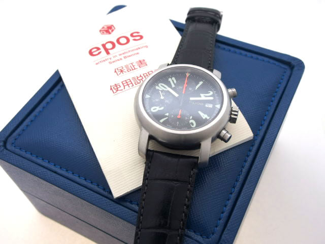 エポス クロノグラフ 3264BK 自動巻 OH済 USED