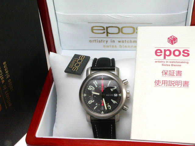 エポス 3264BK クロノグラフ  自動巻 ブラックダイヤル USED