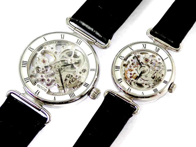 エポス スケルトン SS ホワイト ローマンインデックス レザー メンズ 3294WL