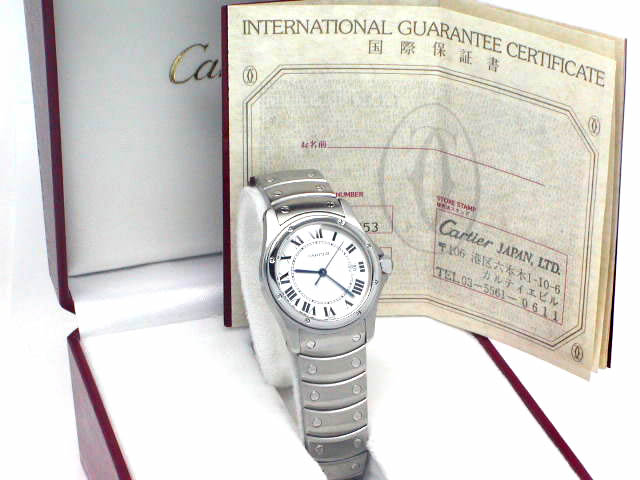 カルティエ サントス ラウンド W2007K1 クオーツ USED