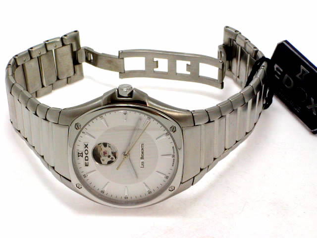 エドックス Les Bemonts 自動巻 白文字盤 SSブレス 35002-3AIN 新品