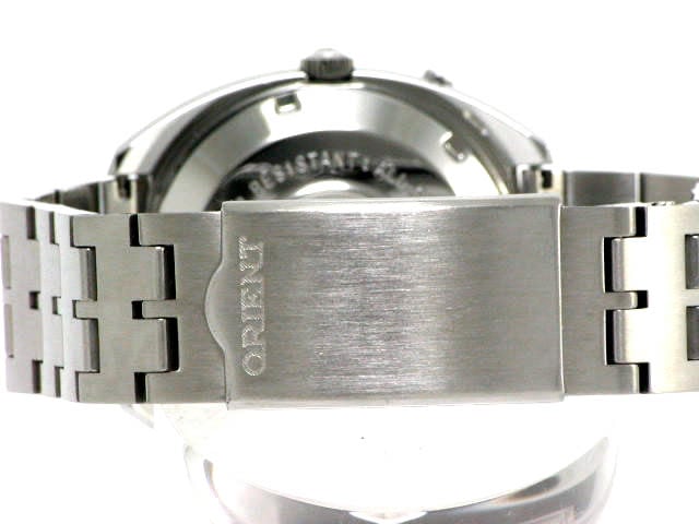オリエント クロノエース EM2V-C0 ブルー 9面カットガラス 自動巻 USED 　