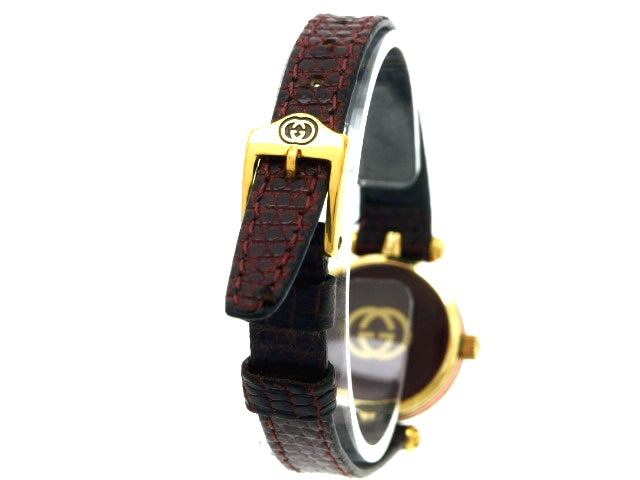 グッチ トリコロールライン ラウンド レディス クオーツ USED　Gucci