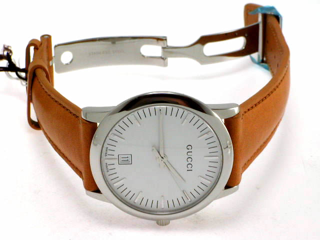 グッチ GQ5600M クオーツ ゴールドカーフベルト メンズサイズ 新品