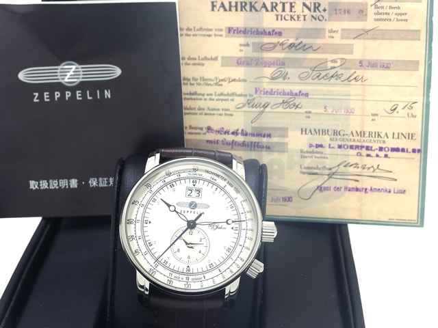 ツェッペリン 76401 『ZEPPELIN号100周年記念モデル』 クオーツ USED
