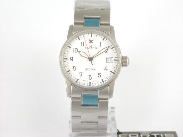 フォルティス パイロット MM ホワイトダイヤル ブレス 620 1042M　　新品 Fortis