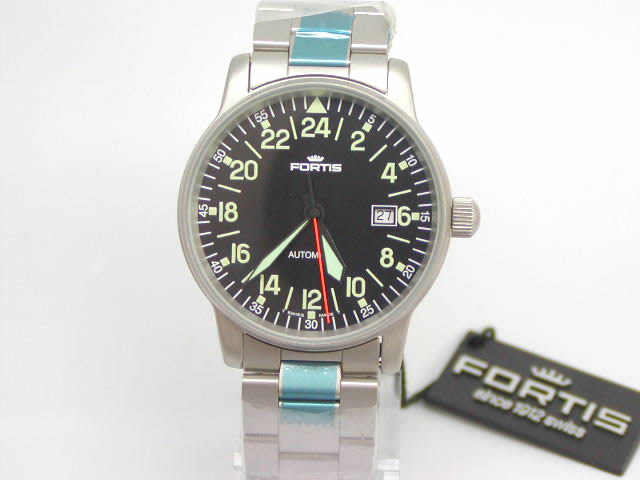 フォルティス パイロット 24時間時計(24時間表示ダイヤル)]　596 1041M　　新品 Fortis