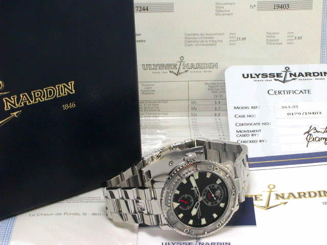 ユリスナルダン マリーンダイバー 263.55 自動巻 USED　