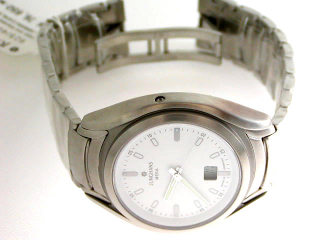 ユンハンス SS ホワイトダイヤル SSブレス 4064 44　新品 JUNGHANS