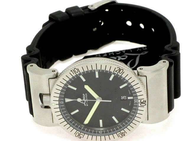 ラコ ネイビーシリーズ クオーツ デイト 40mm ラバーベルト 862014　新品 Laco