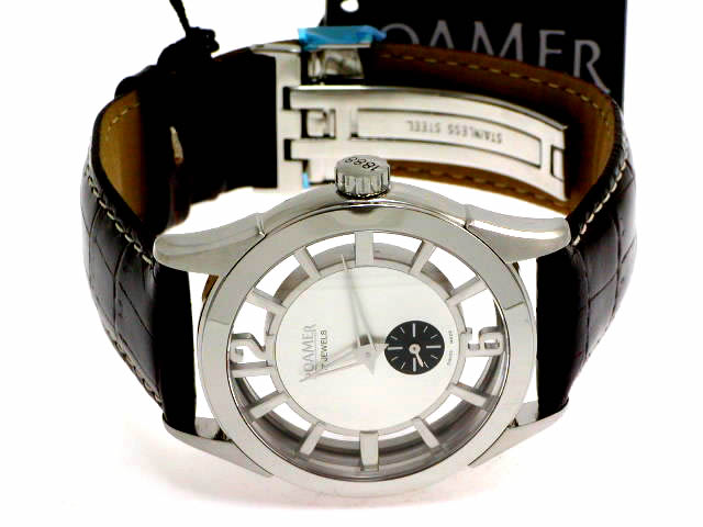 ローマー コンピテンス オリジナル 手巻き シルバー 37mm　新品