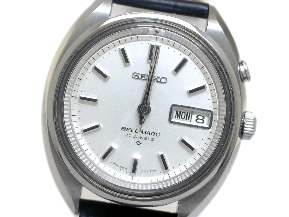 セイコー ベルマチック デイデイト 4006-7000 シルバー文字盤 自動巻 OH済 昭和42年製 Seiko