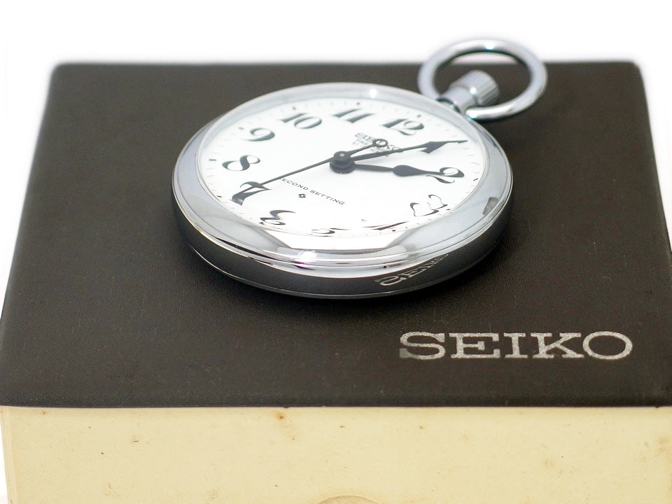 【美品】セイコー プレシジョン 懐中時計 6110-0010 21石手巻 OH済 昭和48年製 Seiko