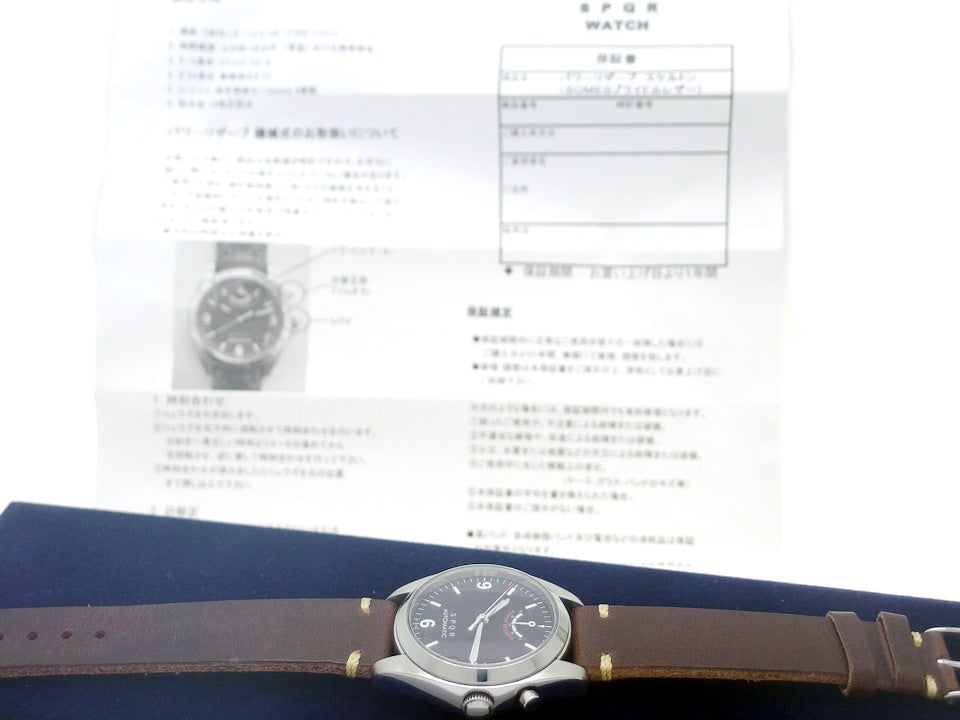 SPQR スポール Ref.9691 パワーリザーブ オリエント製ムーブメント 自動巻 USED ORIENT
