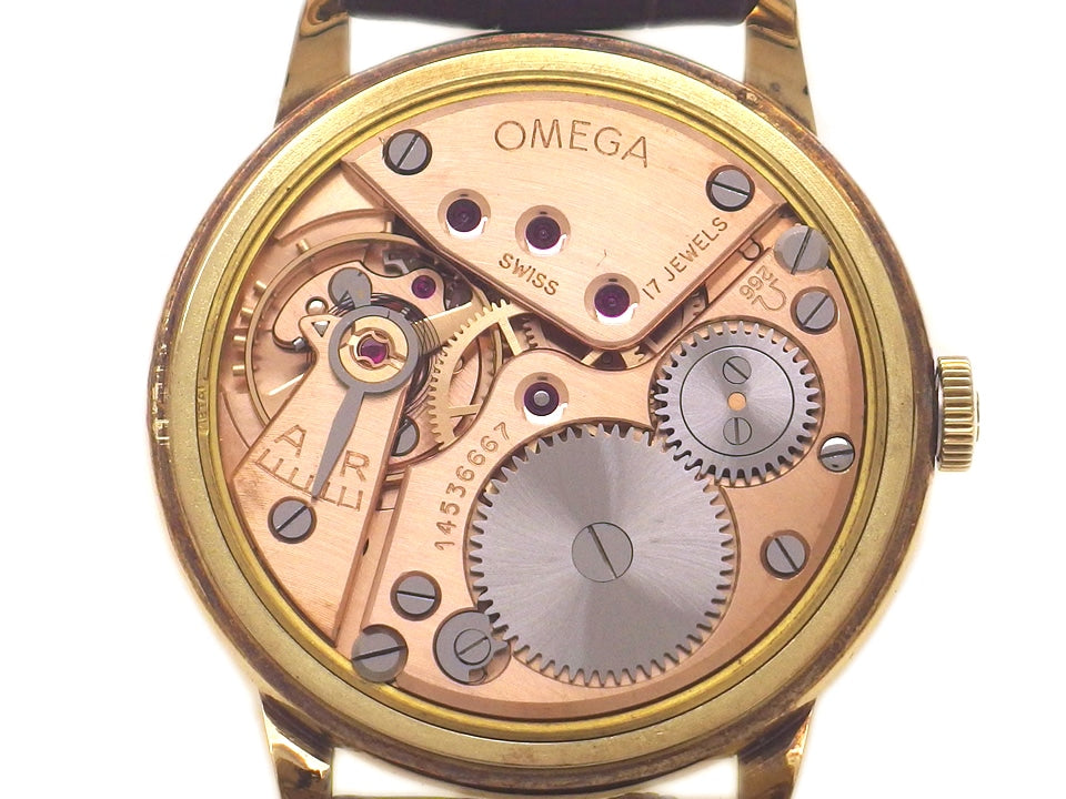 オメガ 14K 30mmキャリバー Ref.2685 17石 Cal.266 手巻 OH済 1956年製 Omega