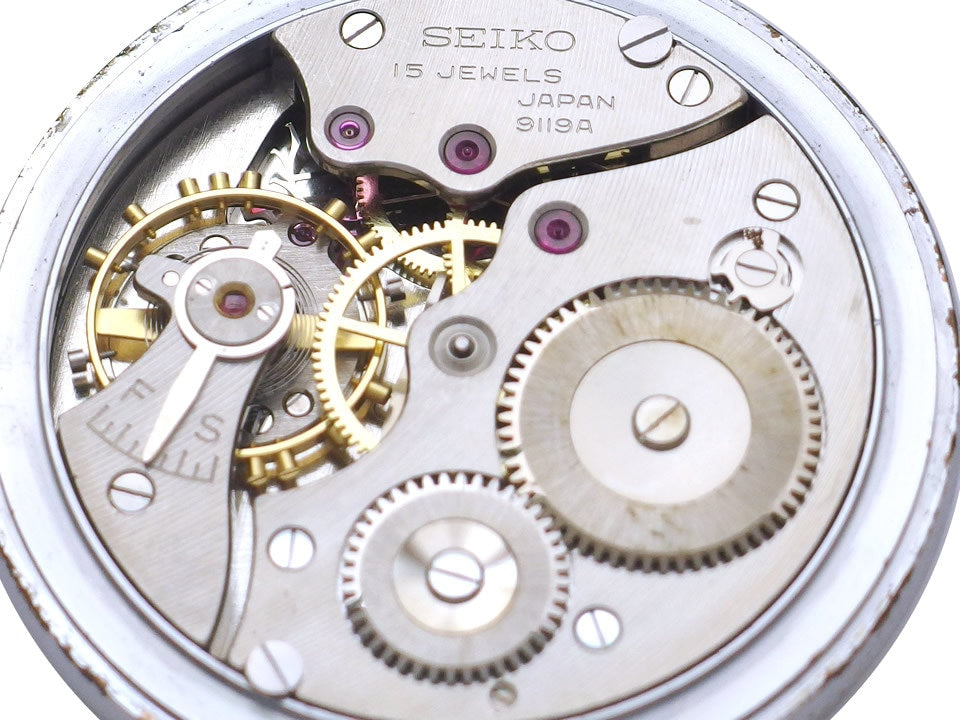 セイコー プレシジョン 懐中時計 91-0020 Cal.9119A 15石手巻 OH済 昭和46年製 Seiko
