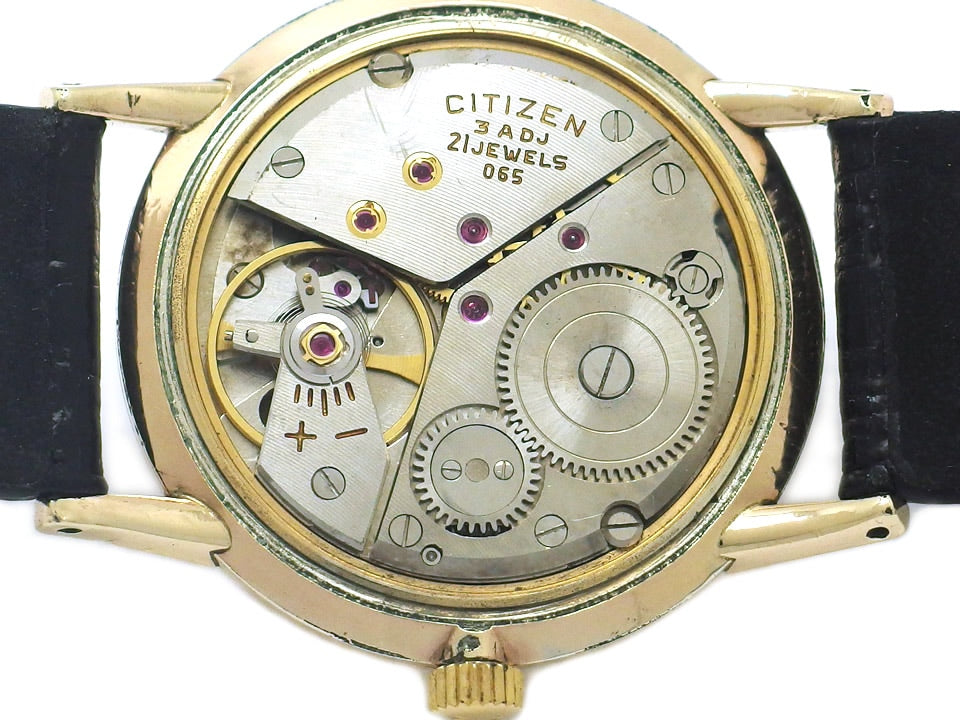 シチズン デラックス Ref.51407093 変わり文字盤 GF 21石 手巻 OH済 1960年頃 Citizen