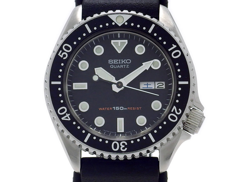 セイコー 150mダイバーズ 黒文字盤 6458-6000 ボーイズ クオーツ 1981年製 Seiko