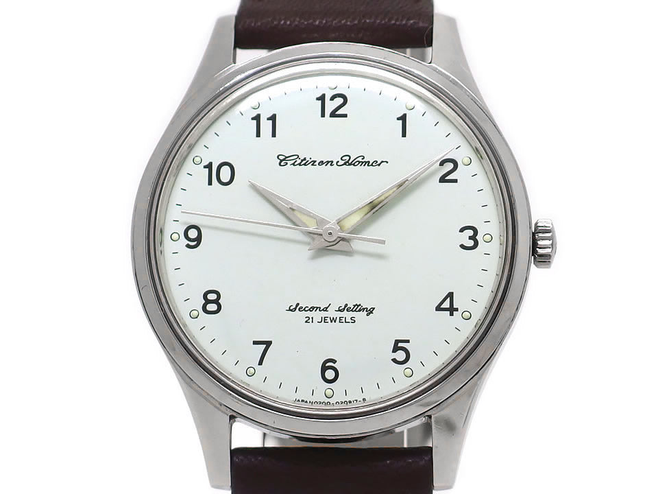 シチズン ホーマー 国鉄時計 Cal.0911 21石 手巻 OH済 昭和50年製 Citizen