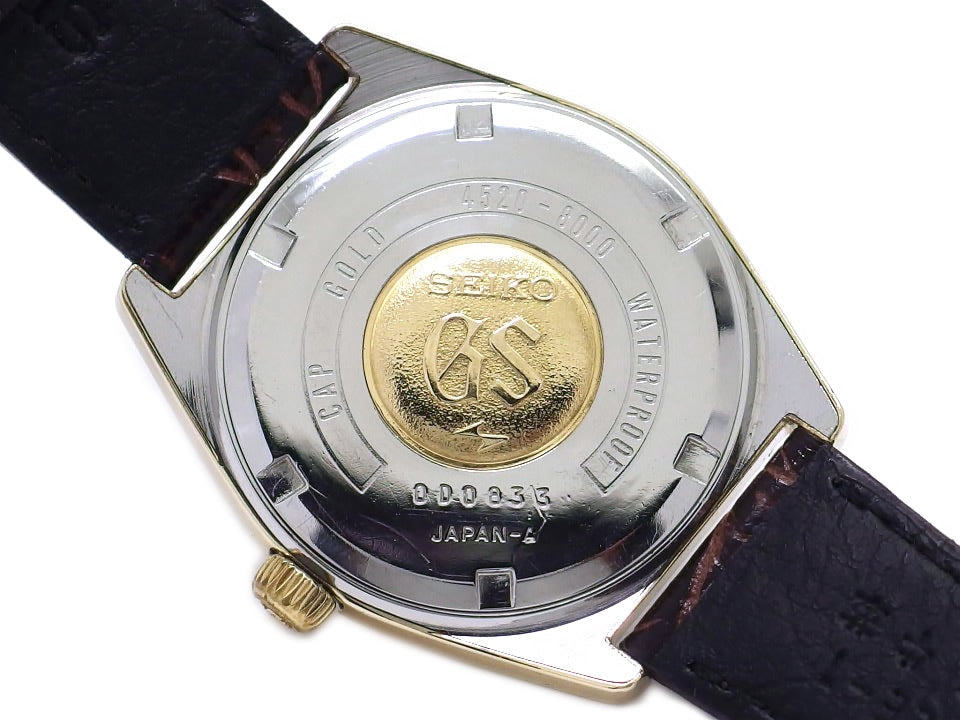グランドセイコー 4520-8000 ハイビート36000 CAP GOLDケース 25石手巻 OH済 昭和45年製 Seiko